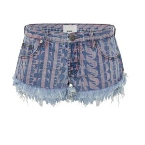 One Teaspoon Dukes Low Waist Mini Denim Shorts - Pacifica size 24